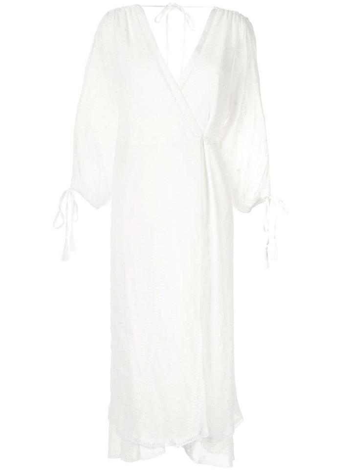 We Are Kindred Coco Split Sleeve Midi Dress - White