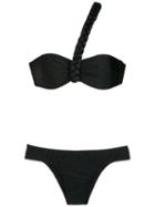 Adriana Degreas - Asymmetric Bikini Top - Women - Polyamide/spandex/elastane - M, Black, Polyamide/spandex/elastane