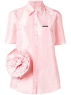 Miu Miu Rose Detail Shirt - Pink