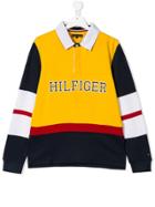 Tommy Hilfiger Junior Teen Colour-block Rugby Shirt - Yellow
