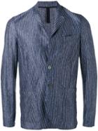 Harris Wharf London - Patch Pockets Striped Blazer - Men - Linen/flax - 50, Blue, Linen/flax