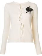Marc Jacobs Sequinned Ballerina Cardigan, Women's, Size: Large, White, Cashmere