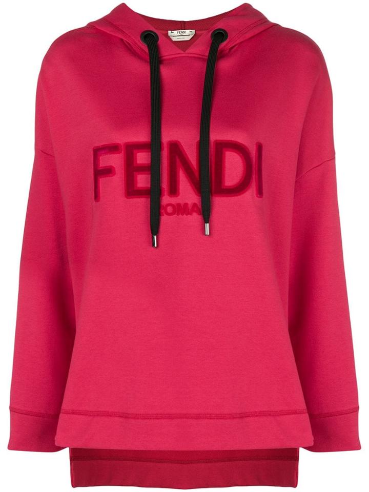Fendi Logo Hoodie - Red