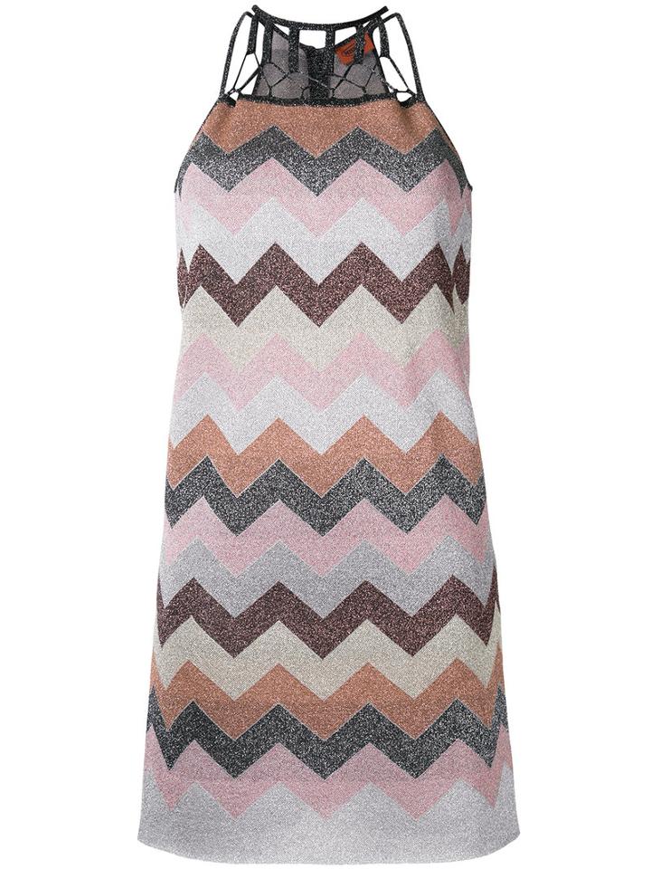 Missoni Flitter Effect Zig-zag Dress, Women's, Size: 42, Polyester/cupro/viscose