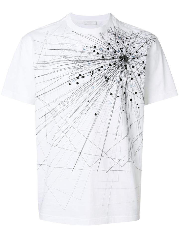 Prada Web Print T-shirt - White