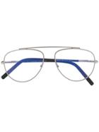 Tom Ford Eyewear Ft5622b Aviator-frame Glasses - Silver