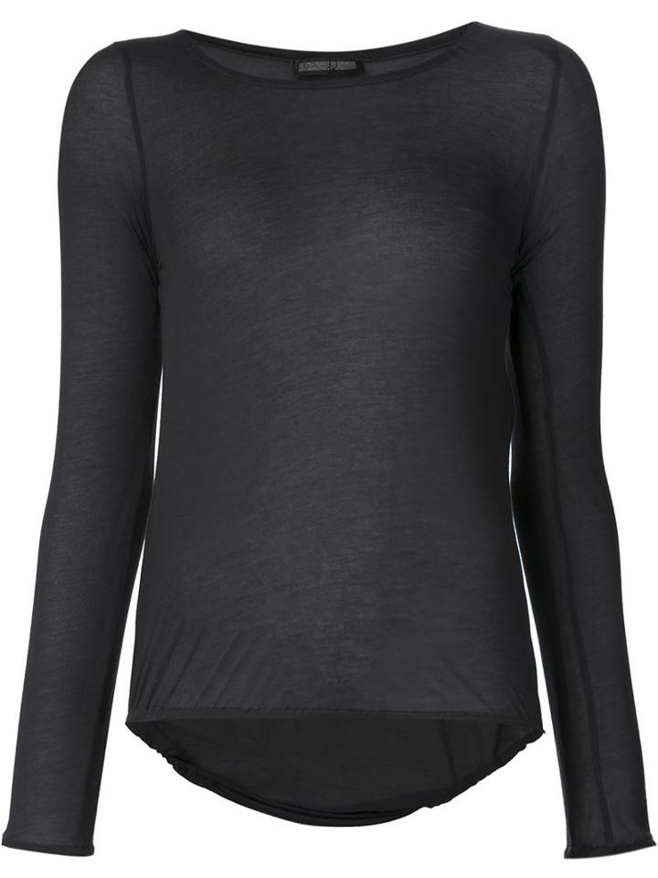 Alexandre Plokhov - Long Sleeve T-shirt - Women - Modal - 38, Women's, Black, Modal