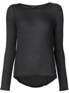 Alexandre Plokhov - Long Sleeve T-shirt - Women - Modal - 38, Women's, Black, Modal