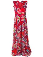 Delpozo Floral Flared Maxi Dress