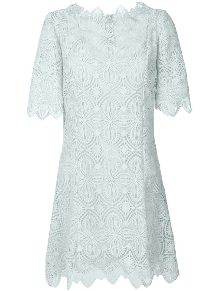 Ermanno Scervino Crochet Mini Dress - Blue