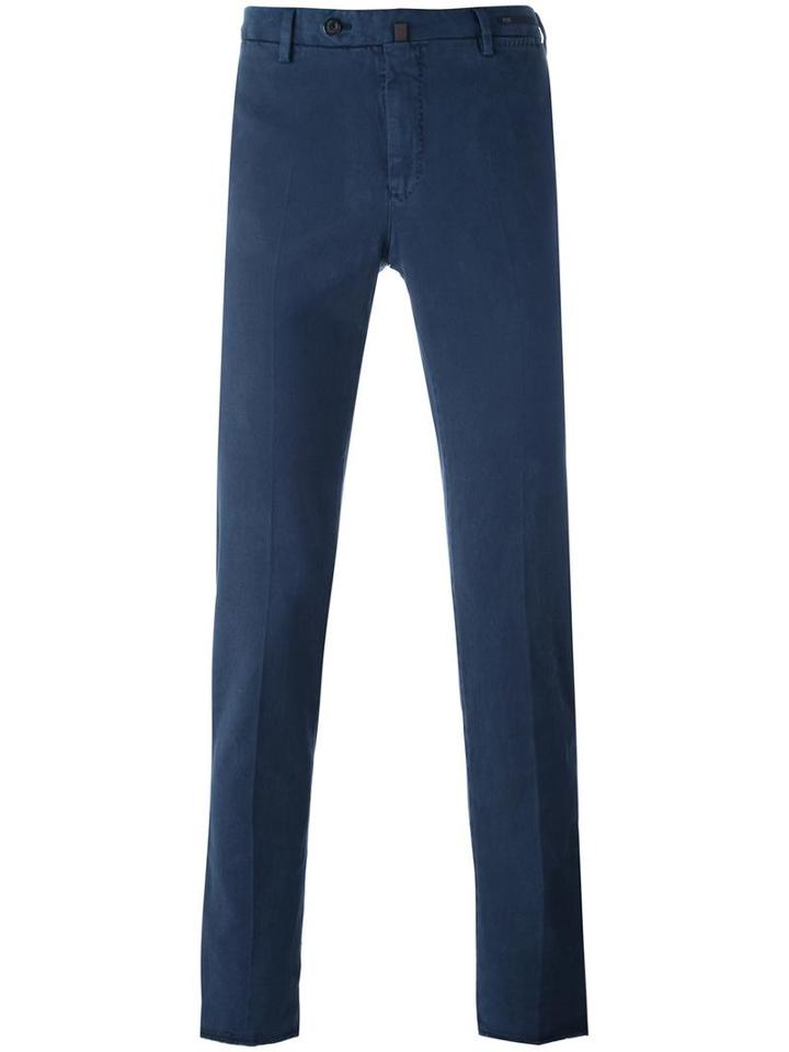 Pt01 Slim-fit Trousers, Men's, Size: 46, Blue, Lyocell/cotton/spandex/elastane
