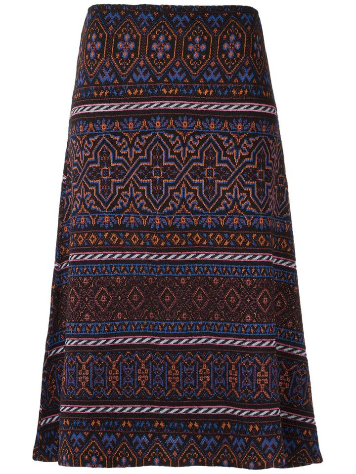 Knitted Midi Skirt - Women - Acrylic/lurex/viscose - P, Red, Acrylic/lurex/viscose, Cecilia Prado