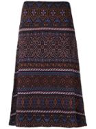 Knitted Midi Skirt - Women - Acrylic/lurex/viscose - P, Red, Acrylic/lurex/viscose, Cecilia Prado
