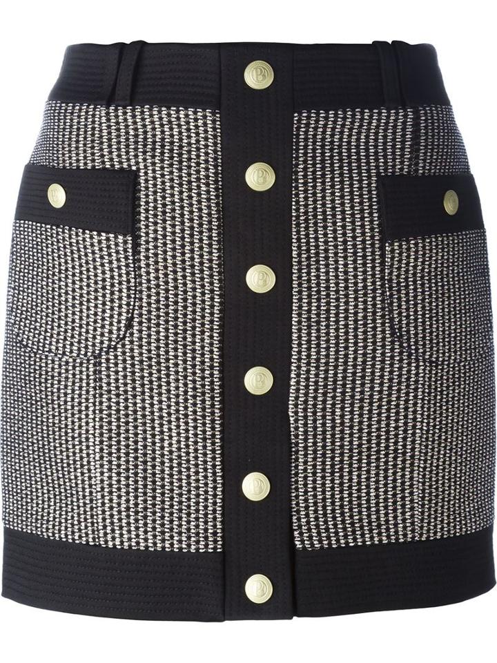 Pierre Balmain Buttoned Mini Skirt