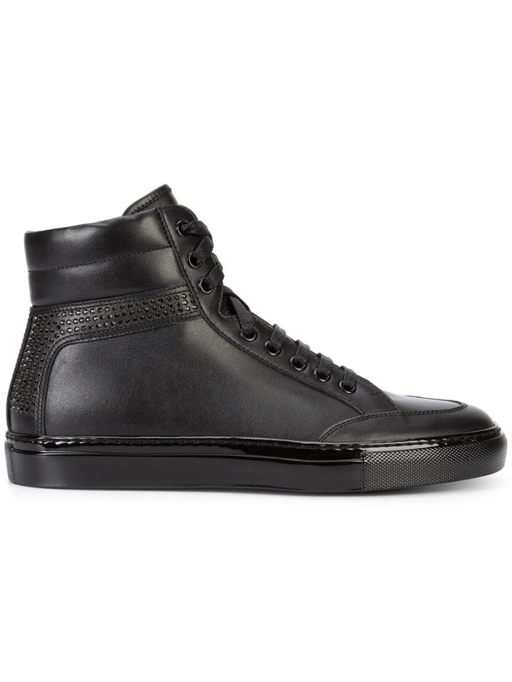Koio Primo Nero Swarovski Hi Tops - Black