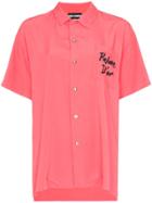 Double Rainbouu Palm D'or Hawaiian Shirt - Pink