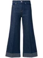 Red Valentino Flared Stud Trousers - Blue
