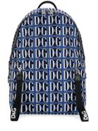 Dolce & Gabbana Blue Logo Backpack