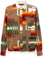 Sacai Navajo-style Print Overshirt - Brown
