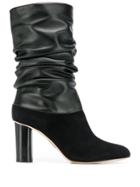 Rodo Ruched Mid-calf Boots - Black