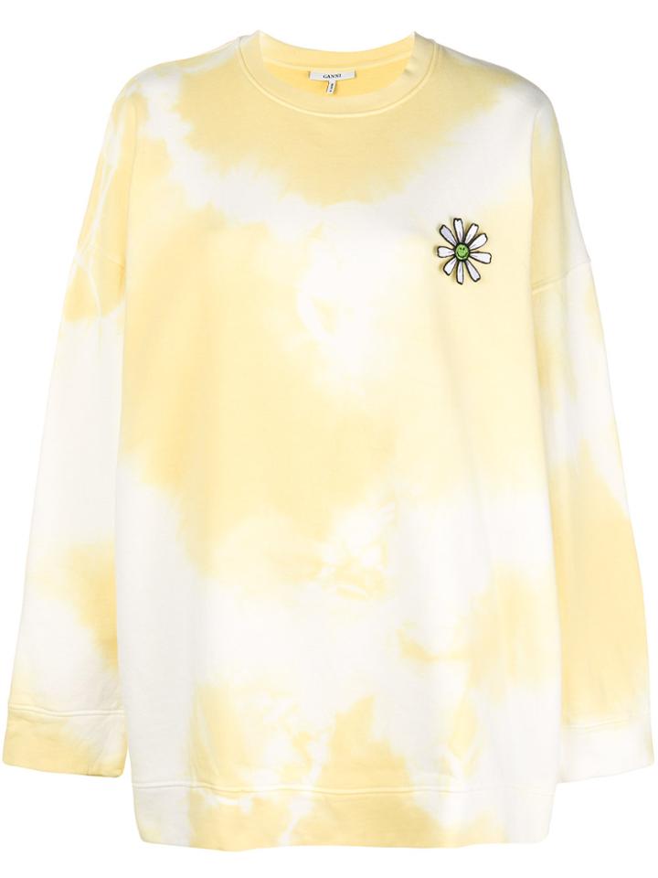 Ganni Oversized Tie-dye Sweatshirt - Yellow & Orange