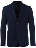 Raf Simons Slim-fit Deconstructed Blazer, Men's, Size: 50, Blue, Polyamide/polyester/virgin Wool