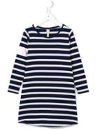 Bellerose Kids Striped Metallic Panel Dress, Girl's, Size: 6 Yrs, Blue