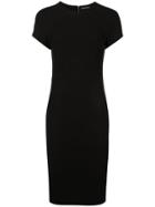 Josie Natori Short Sleeve Sheath Dress - Black