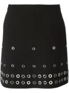 Barbara Bui Eyelet Embellished Skirt, Women's, Size: 34, Black, Polyester