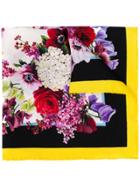 Dolce & Gabbana Classic Floral Square Scarf - Black