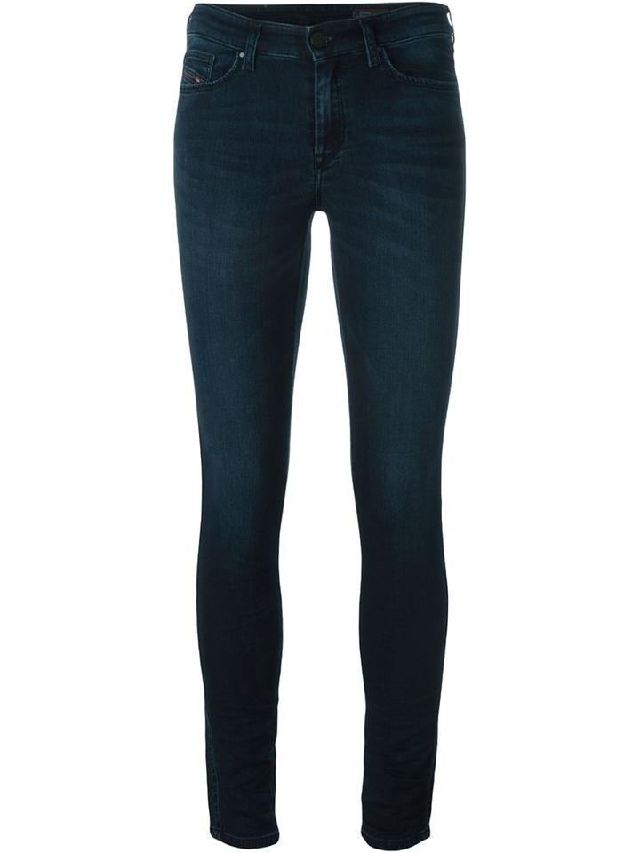 Diesel Classic Skinny Jeans, Women's, Size: 26, Blue, Cotton/polyester/spandex/elastane