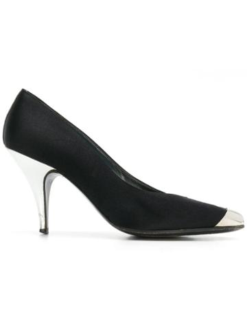 Thierry Mugler Pre-owned Metallic Contrast Pumps - Black