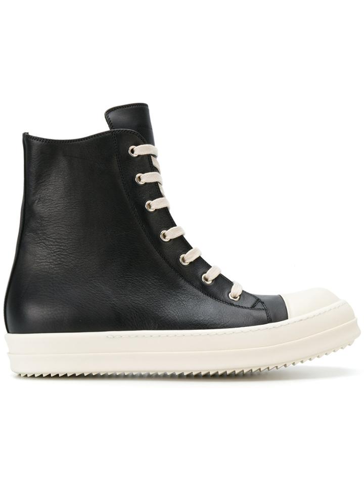 Rick Owens Hi-top Sneakers - Black