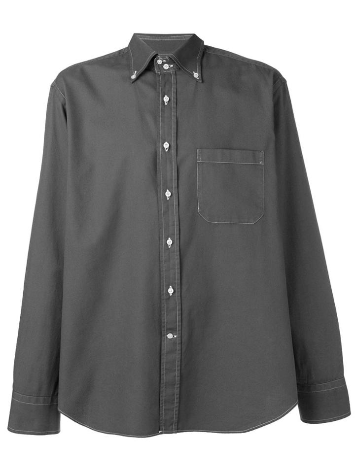 Krizia Vintage 1990's Button Down Shirt - Grey