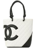 Chanel Vintage Cambon Line Hand Tote Bag - Black
