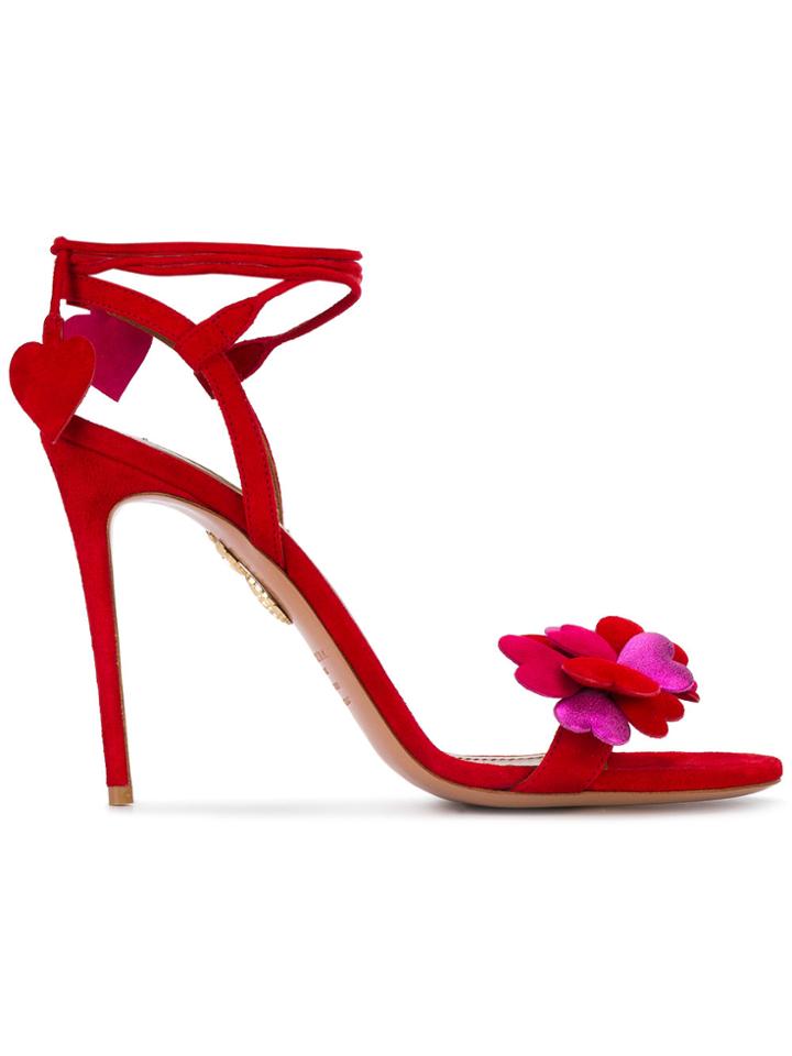 Aquazzura Happy Hearts 105 Sandals - Red