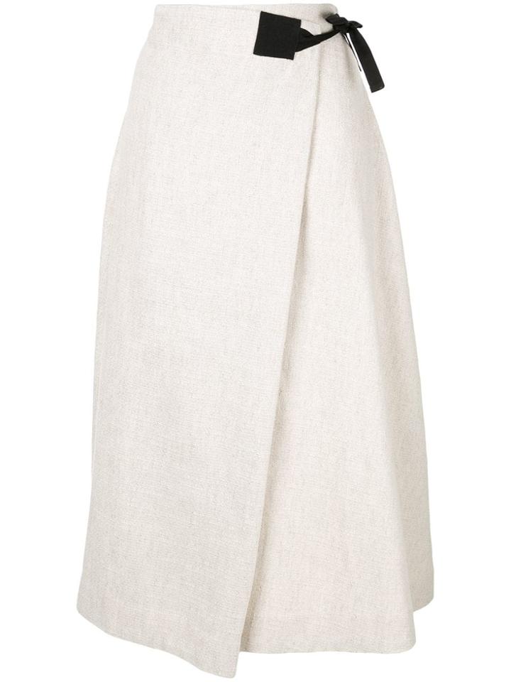 Rosetta Getty Contrast Wrap Skirt - Metallic