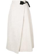 Rosetta Getty Contrast Wrap Skirt - Metallic