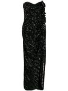 Giuseppe Di Morabito Sequin Embellished Side Split Dress - Black