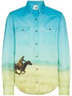 Calvin Klein Jeans Est. 1978 Horse Print Western Shirt - Blue