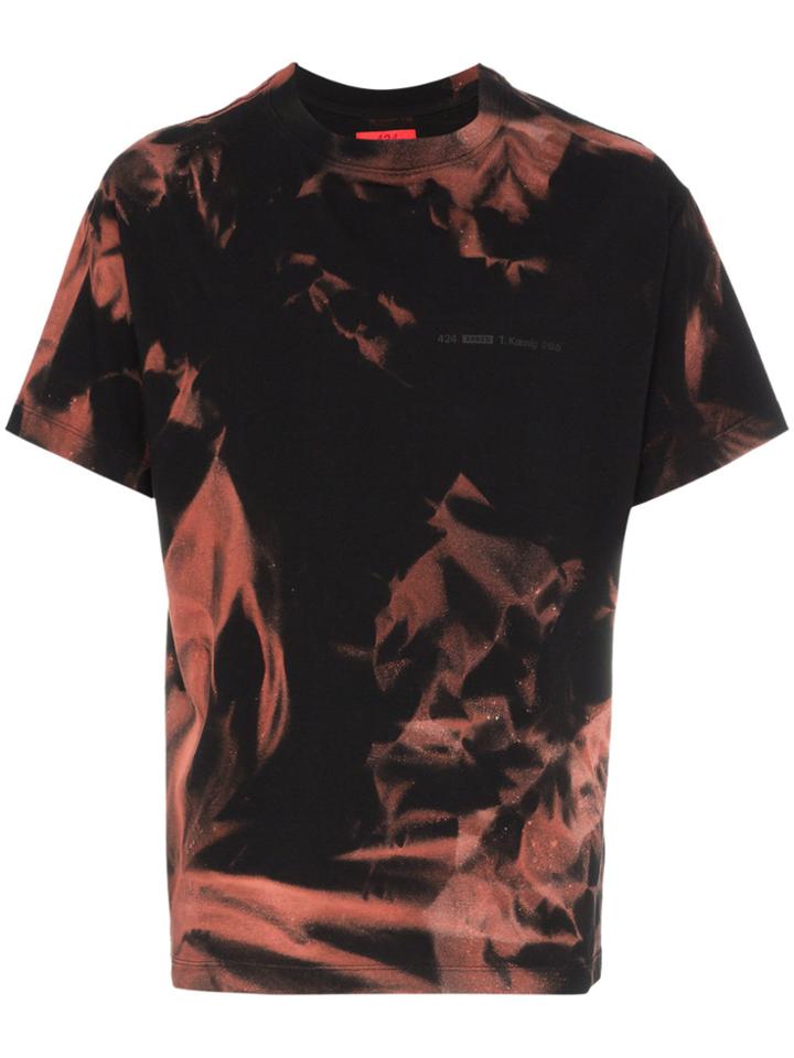 424 X Armes Bleach Treated T-shirt - Black