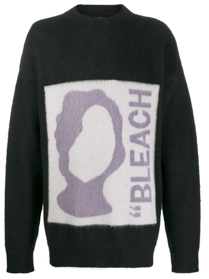Oamc Bleach Intarsia Jumper - Black