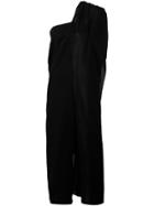 Yohji Yamamoto Draped One Shoulder Salopette Jumpsuit - Black