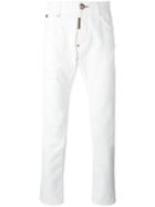 Philipp Plein Straight-leg Jeans, Men's, Size: 31, White, Cotton/polyester