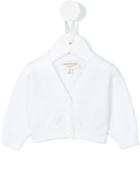 Cashmirino - V-neck Cardigan - Kids - Supima Cotton - 9 Mth, Infant Girl's, White