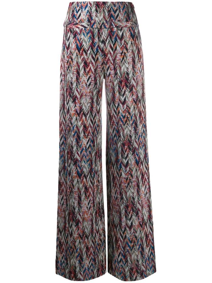 Missoni Zigzag Pattern Knitted Leggings - Grey