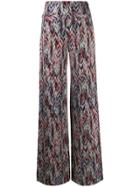 Missoni Zigzag Pattern Knitted Leggings - Grey