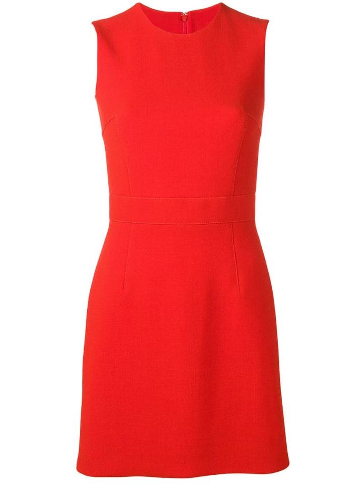 Emilio Pucci Red Sleeveless Wool Mini Dress