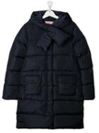 Il Gufo Scarf Collar Down Jacket - Blue