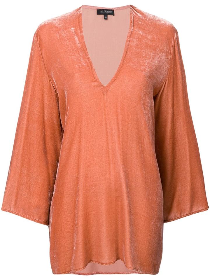 Antonelli V Neck Blouse - Pink